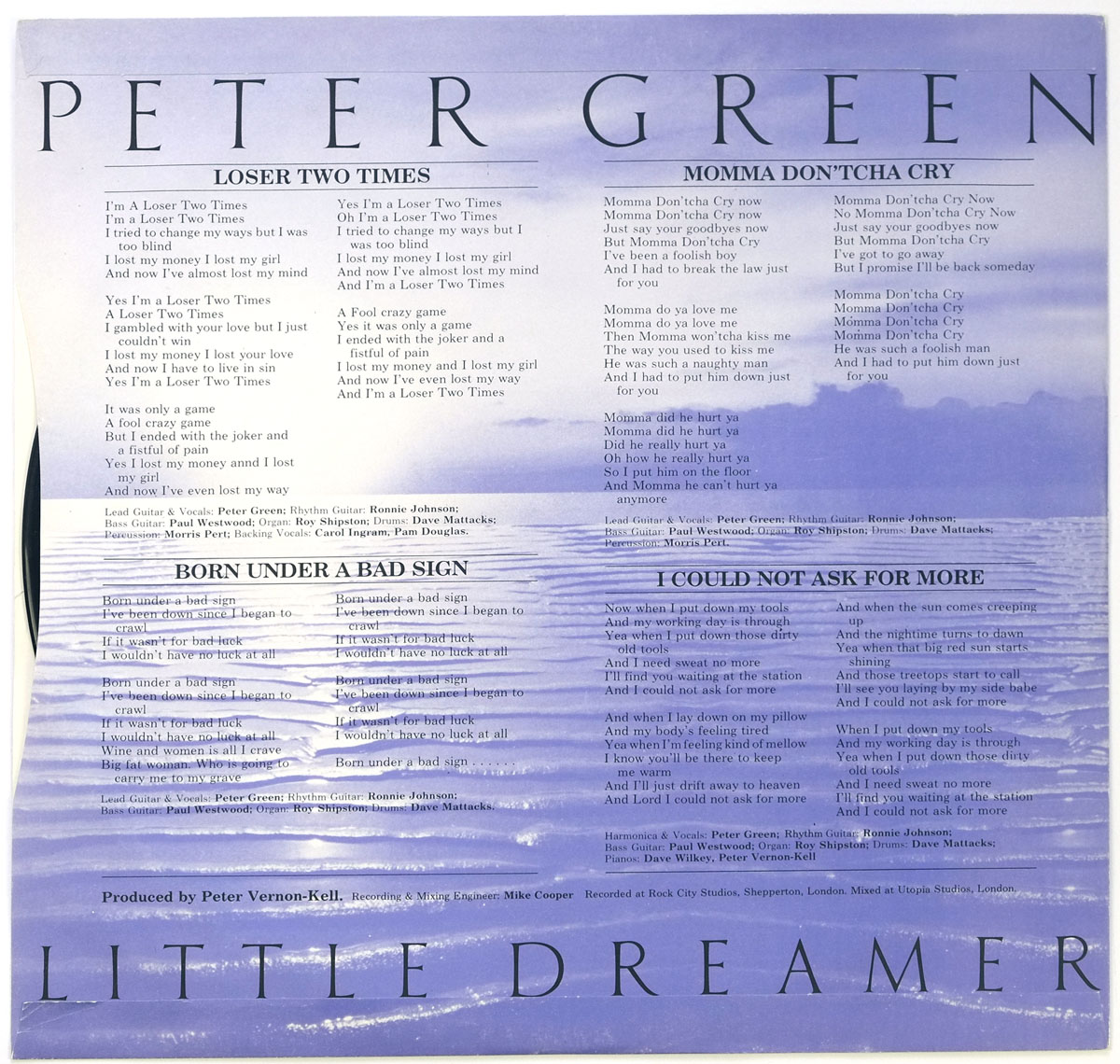 High Resolution Photo #4 PETER GREEN Little Dreamer 
